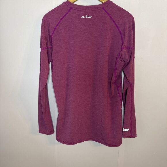 NRS Long‎ Sleeve Shirt Lg Magenta Rash Guard UPF 50 Outdoor Running Athleisure - Picture 7 of 8